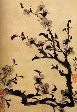 Chino Painting - Rama florida de Shitao 1707 chino tradicional